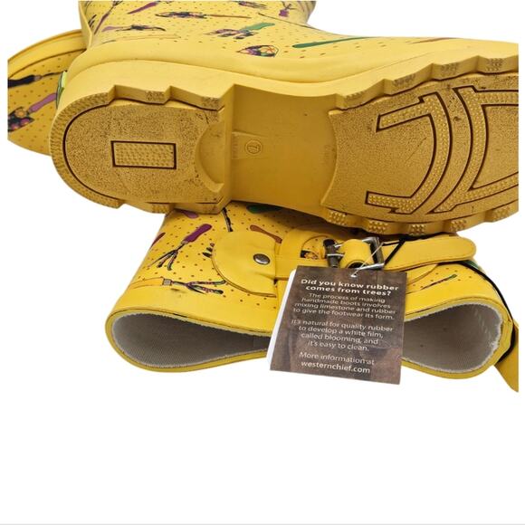 NWT Western Chief Rain Boots In The Garden Size 7 - Picture 9 of 11